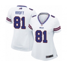 Women's Buffalo Bills #81 Tyler Kroft Game White Football Jersey