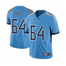 Men's Tennessee Titans #64 Nate Davis Light Blue Alternate Vapor Untouchable Limited Player Football Jersey