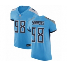 Men's Tennessee Titans #98 Jeffery Simmons Light Blue Alternate Vapor Untouchable Elite Player Football Jersey