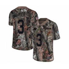 Men's Carolina Panthers #3 Will Grier Camo Rush Realtree Limited Football Jersey