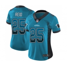 Women's Carolina Panthers #25 Eric Reid Limited Blue Rush Drift Fashion Football Jersey