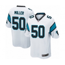 Men's Carolina Panthers #50 Christian Miller Game White Football Jersey
