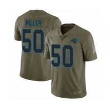 Youth Carolina Panthers #50 Christian Miller Limited Olive 2017 Salute to Service Football Jersey