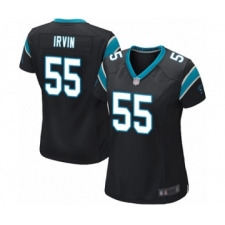 Women's Carolina Panthers #55 Bruce Irvin Game Black Team Color Football Jersey
