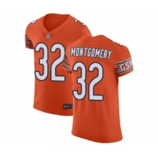 Men's Chicago Bears #32 David Montgomery Orange Alternate Vapor Untouchable Elite Player Football Jersey