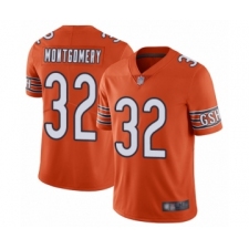 Men's Chicago Bears #32 David Montgomery Orange Alternate Vapor Untouchable Limited Player Football Jersey