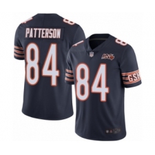 Men's Chicago Bears #84 Cordarrelle Patterson Navy Blue Team Color 100th Season Limited Football Jersey