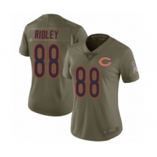 Women's Chicago Bears #88 Riley Ridley Limited Olive 2017 Salute to Service Football Jersey