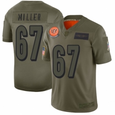 Men's Cincinnati Bengals #67 John Miller Limited Camo 2019 Salute to Service Football Jersey