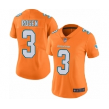 Women's Miami Dolphins #3 Josh Rosen Limited Orange Rush Vapor Untouchable Football Jersey