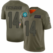 Youth Miami Dolphins #14 Ryan Fitzpatrick Limited Camo 2019 Salute to Service Football Jersey