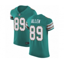 Men's Miami Dolphins #89 Dwayne Allen Aqua Green Alternate Vapor Untouchable Elite Player Football Jersey