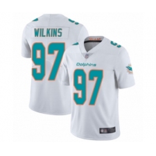 Men's Miami Dolphins #97 Christian Wilkins White Vapor Untouchable Limited Player Football Jersey