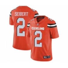 Men's Cleveland Browns #2 Austin Seibert Orange Alternate Vapor Untouchable Limited Player Football Jersey