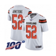 Men's Cleveland Browns #52 Ray-Ray Armstrong White Vapor Untouchable Limited Player 100th Season Football Jersey