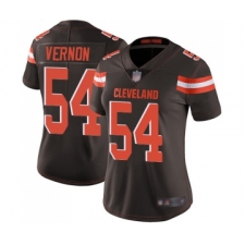 Women's Cleveland Browns #54 Olivier Vernon Brown Team Color Vapor Untouchable Limited Player Football Jersey