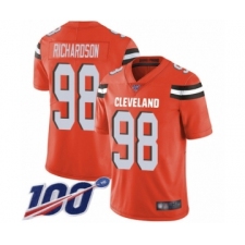 Men's Cleveland Browns #98 Sheldon Richardson Orange Alternate Vapor Untouchable Limited Player 100th Season Football Jersey