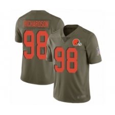 Youth Cleveland Browns #98 Sheldon Richardson Limited Olive 2017 Salute to Service Football Jersey