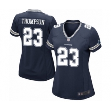 Women's Dallas Cowboys #23 Darian Thompson Game Navy Blue Team Color Football Jersey