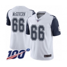 Men's Dallas Cowboys #66 Connor McGovern Limited White Rush Vapor Untouchable 100th Season Football Jersey