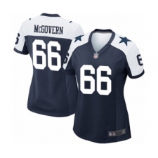 Women's Dallas Cowboys #66 Connor McGovern Game Navy Blue Throwback Alternate Football Jersey
