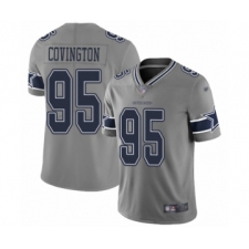 Men's Dallas Cowboys #95 Christian Covington Limited Gray Inverted Legend Football Jersey