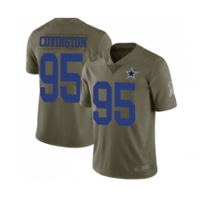 Men's Dallas Cowboys #95 Christian Covington Limited Olive 2017 Salute to Service Football Jersey