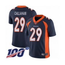 Men's Denver Broncos #29 Bryce Callahan Navy Blue Alternate Vapor Untouchable Limited Player 100th Season Football Jersey