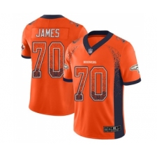 Men's Denver Broncos #70 Ja Wuan James Limited Orange Rush Drift Fashion Football Jersey