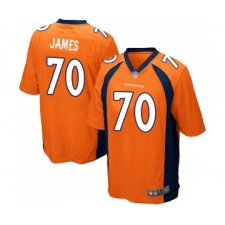 Men's Denver Broncos #70 Ja'Wuan James Game Orange Team Color Football Jersey