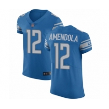 Men's Detroit Lions #12 Danny Amendola Blue Team Color Vapor Untouchable Elite Player Football Jersey