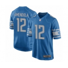 Men's Detroit Lions #12 Danny Amendola Game Blue Team Color Football Jersey