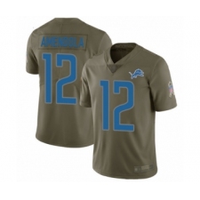 Men's Detroit Lions #12 Danny Amendola Limited Olive 2017 Salute to Service Football Jersey