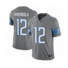 Men's Detroit Lions #12 Danny Amendola Limited Steel Rush Vapor Untouchable Football Jersey