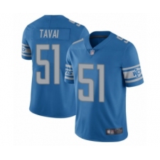 Men's Detroit Lions #51 Jahlani Tavai Blue Team Color Vapor Untouchable Limited Player Football Jersey