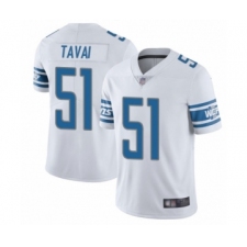 Men's Detroit Lions #51 Jahlani Tavai White Vapor Untouchable Limited Player Football Jersey