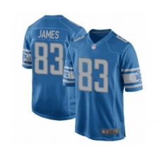 Men's Detroit Lions #83 Jesse James Game Blue Team Color Football Jersey