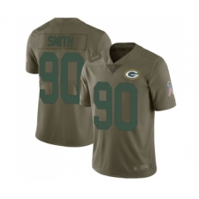 Youth Green Bay Packers #90 Za'Darius Smith Limited Olive 2017 Salute to Service Football Jersey