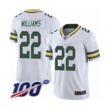 Men's Green Bay Packers #22 Dexter Williams White Vapor Untouchable Limited Player 100th Season Football Jersey