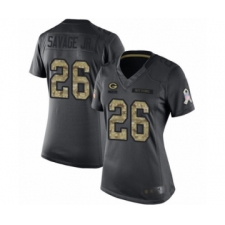 Women's Green Bay Packers #26 Darnell Savage Jr. Limited Black 2016 Salute to Service Football Jersey