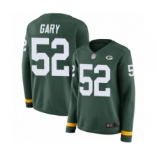 Women's Green Bay Packers #52 Rashan Gary Limited Green Therma Long Sleeve Football Jersey