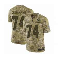 Youth Houston Texans #74 Max Scharping Limited Camo 2018 Salute to Service Football Jersey