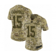 Women's Indianapolis Colts #15 Parris Campbell Limited Camo 2018 Salute to Service Football Jersey