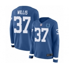 Women's Indianapolis Colts #37 Khari Willis Limited Blue Therma Long Sleeve Football Jersey