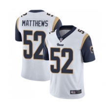 Men's Los Angeles Rams #52 Clay Matthews White Vapor Untouchable Limited Player Football Jersey