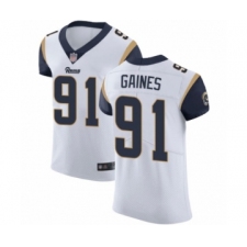 Men's Los Angeles Rams #91 Greg Gaines White Vapor Untouchable Elite Player Football Jersey