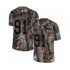 Youth Los Angeles Rams #91 Greg Gaines Camo Rush Realtree Limited Football Jersey