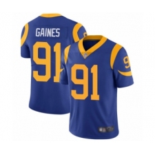Youth Los Angeles Rams #91 Greg Gaines Royal Blue Alternate Vapor Untouchable Limited Player Football Jersey