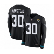 Men's Jacksonville Jaguars #30 Ryquell Armstead Limited Black Therma Long Sleeve Football Jersey