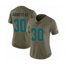 Women's Jacksonville Jaguars #30 Ryquell Armstead Limited Olive 2017 Salute to Service Football Jersey